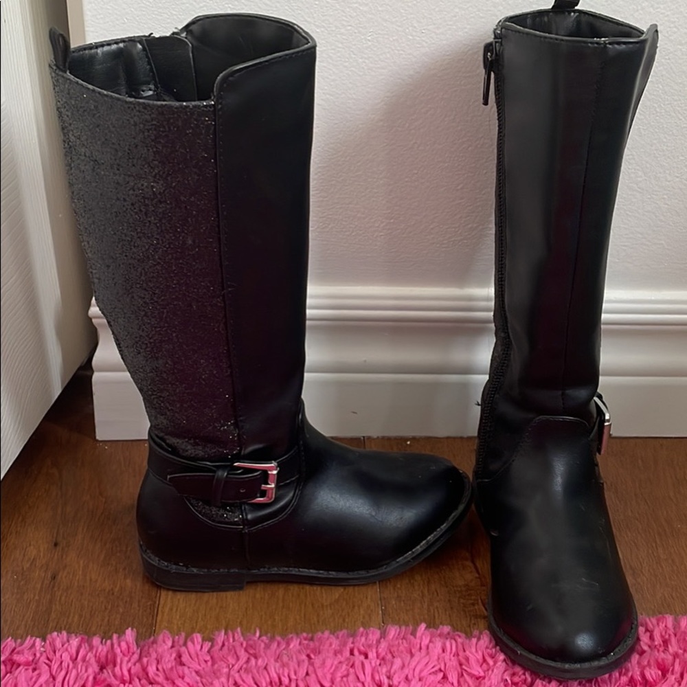 Toddler Tall Sequin Boots - Size 8